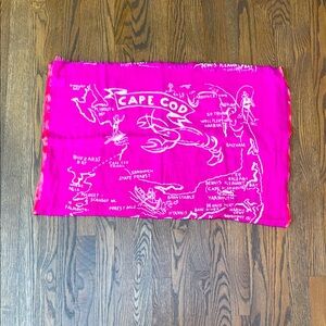 J.Crew Cape Cod Motif Pink Large Rectangle Scarf Never Worn